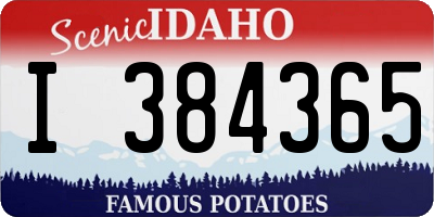 ID license plate I384365