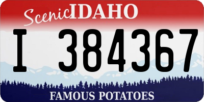 ID license plate I384367