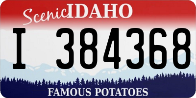ID license plate I384368