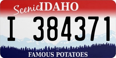 ID license plate I384371