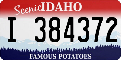 ID license plate I384372