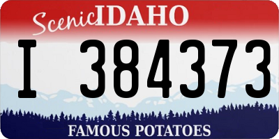 ID license plate I384373
