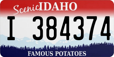 ID license plate I384374