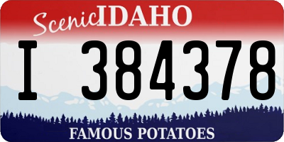 ID license plate I384378