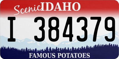 ID license plate I384379