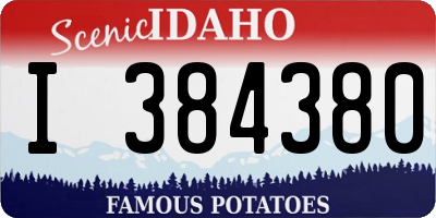 ID license plate I384380