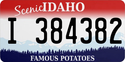ID license plate I384382