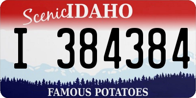 ID license plate I384384