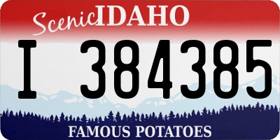 ID license plate I384385