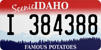 ID license plate I384388