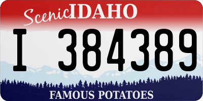 ID license plate I384389