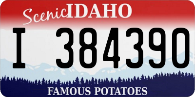 ID license plate I384390