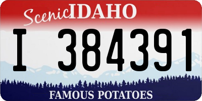 ID license plate I384391