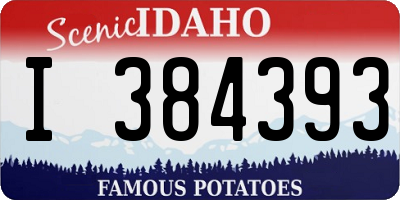 ID license plate I384393