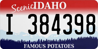 ID license plate I384398