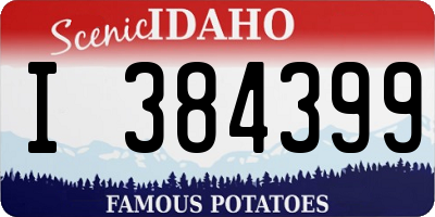 ID license plate I384399