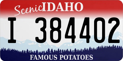 ID license plate I384402