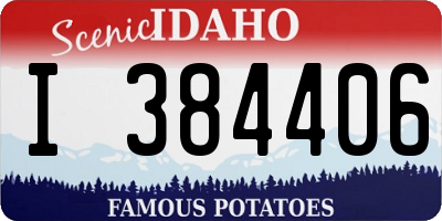 ID license plate I384406