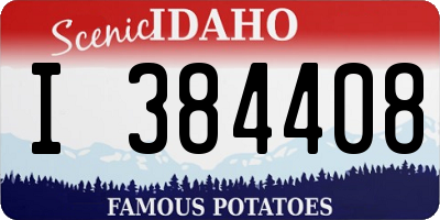 ID license plate I384408