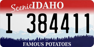 ID license plate I384411