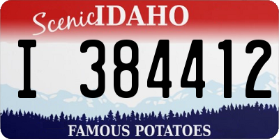 ID license plate I384412