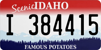 ID license plate I384415