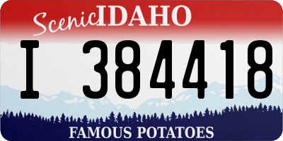 ID license plate I384418