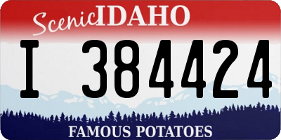 ID license plate I384424