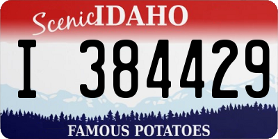 ID license plate I384429