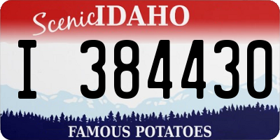 ID license plate I384430