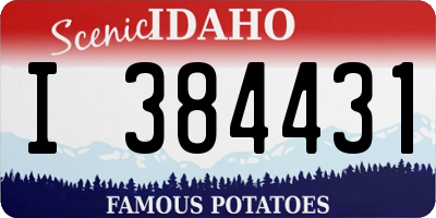 ID license plate I384431