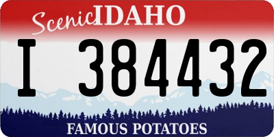 ID license plate I384432