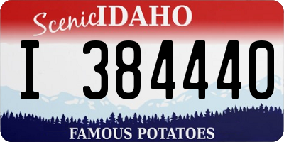 ID license plate I384440