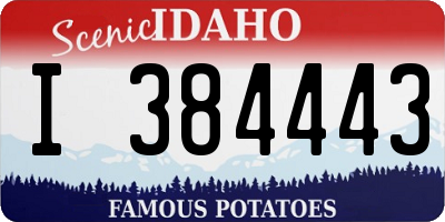ID license plate I384443