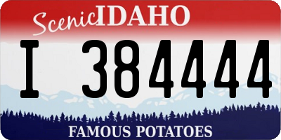 ID license plate I384444