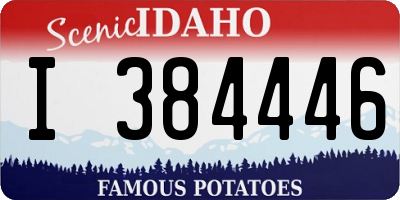 ID license plate I384446