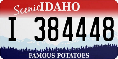 ID license plate I384448