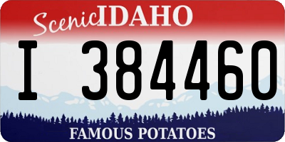 ID license plate I384460