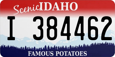 ID license plate I384462