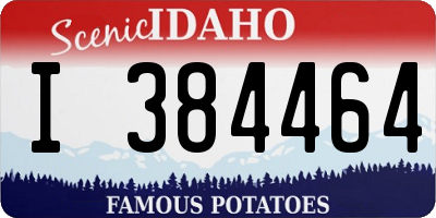 ID license plate I384464