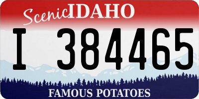 ID license plate I384465