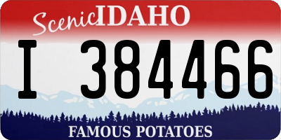 ID license plate I384466