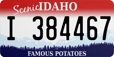 ID license plate I384467