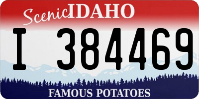 ID license plate I384469