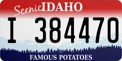 ID license plate I384470