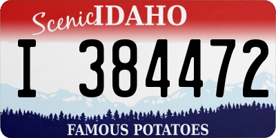 ID license plate I384472