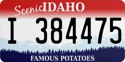 ID license plate I384475