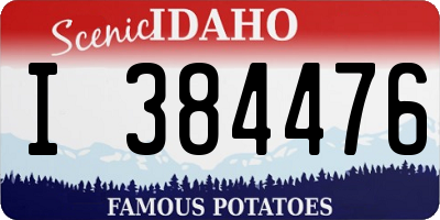 ID license plate I384476