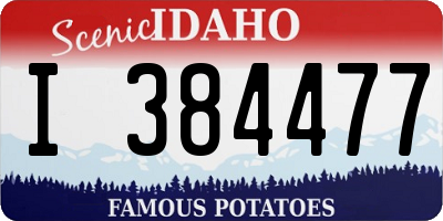 ID license plate I384477