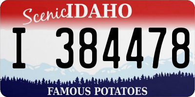ID license plate I384478